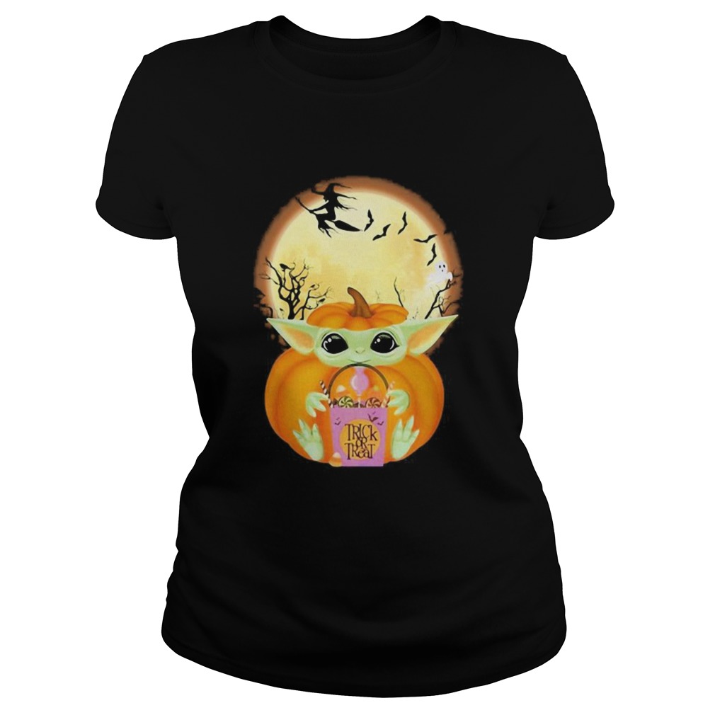 Halloween baby pumpkin trick or treat moon Classic Ladies