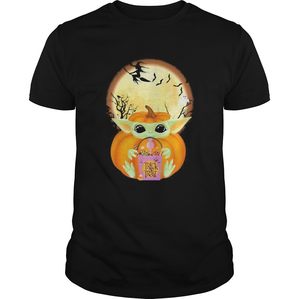 Halloween baby pumpkin trick or treat moon shirt