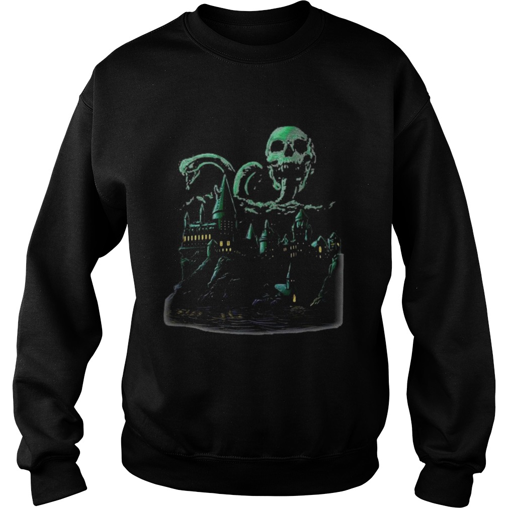 Halloween castle skull snakes Sweatshirt