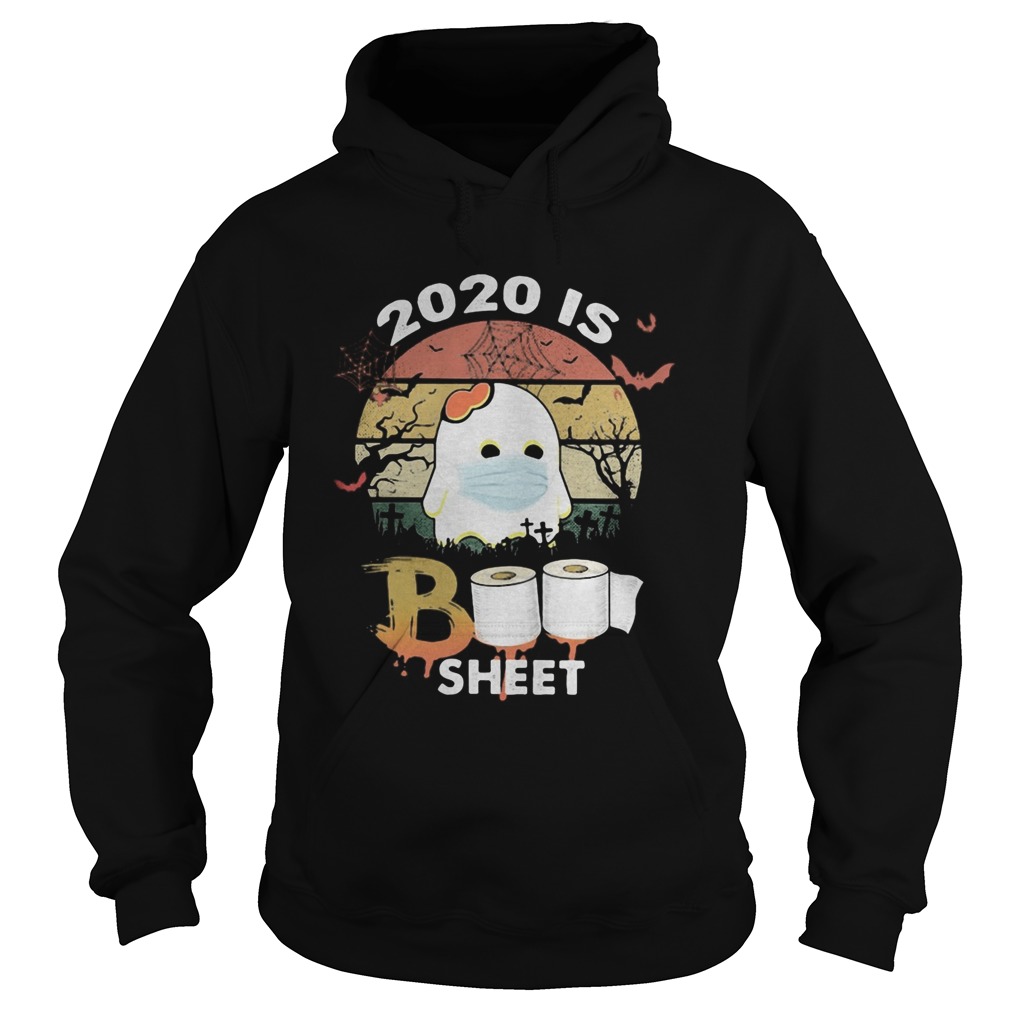 Halloween ghost mask 2020 is boo sheet toilet paper vintage retro Hoodie