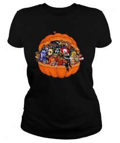 Halloween horror characters pumpkin shirt