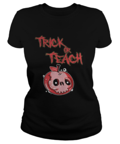 Halloween skull apple trick or teach  Classic Ladies