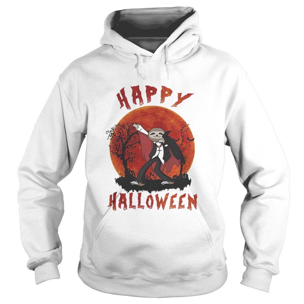 Happy halloween sloth sunset Hoodie