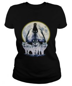 Howl At The Moon Vintage Wolf  Classic Ladies