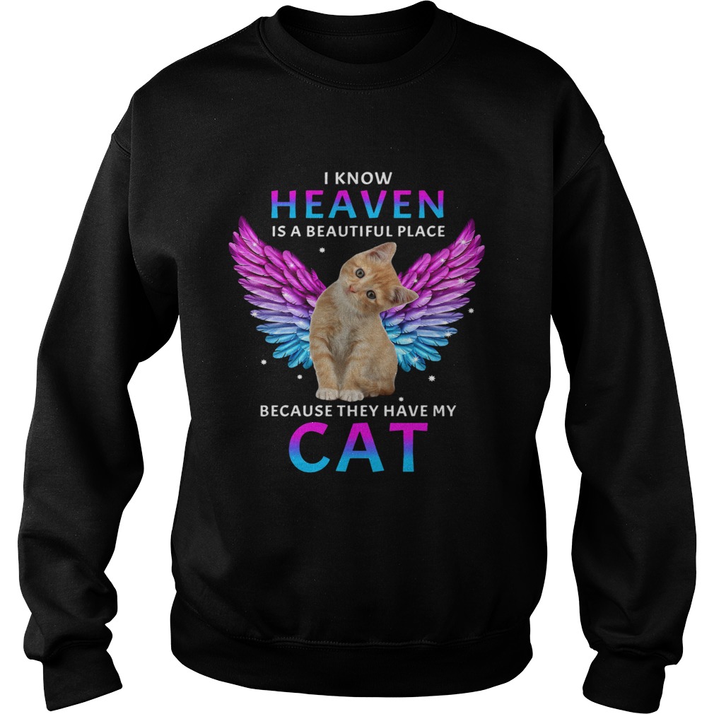 I Know Heaven Is A Beautiful Place Because They Have My Cat Sweatshirt