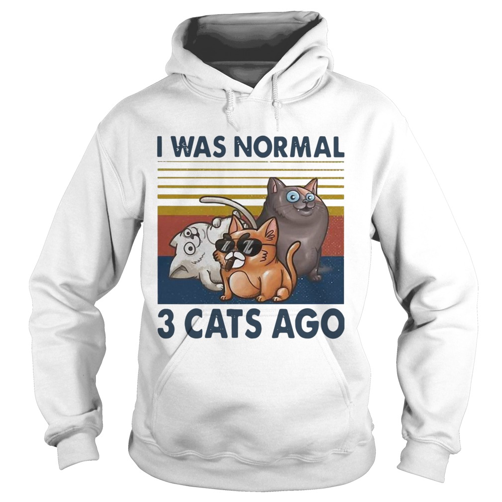 I Was Normal 3 Cats Ago Vintage Hoodie