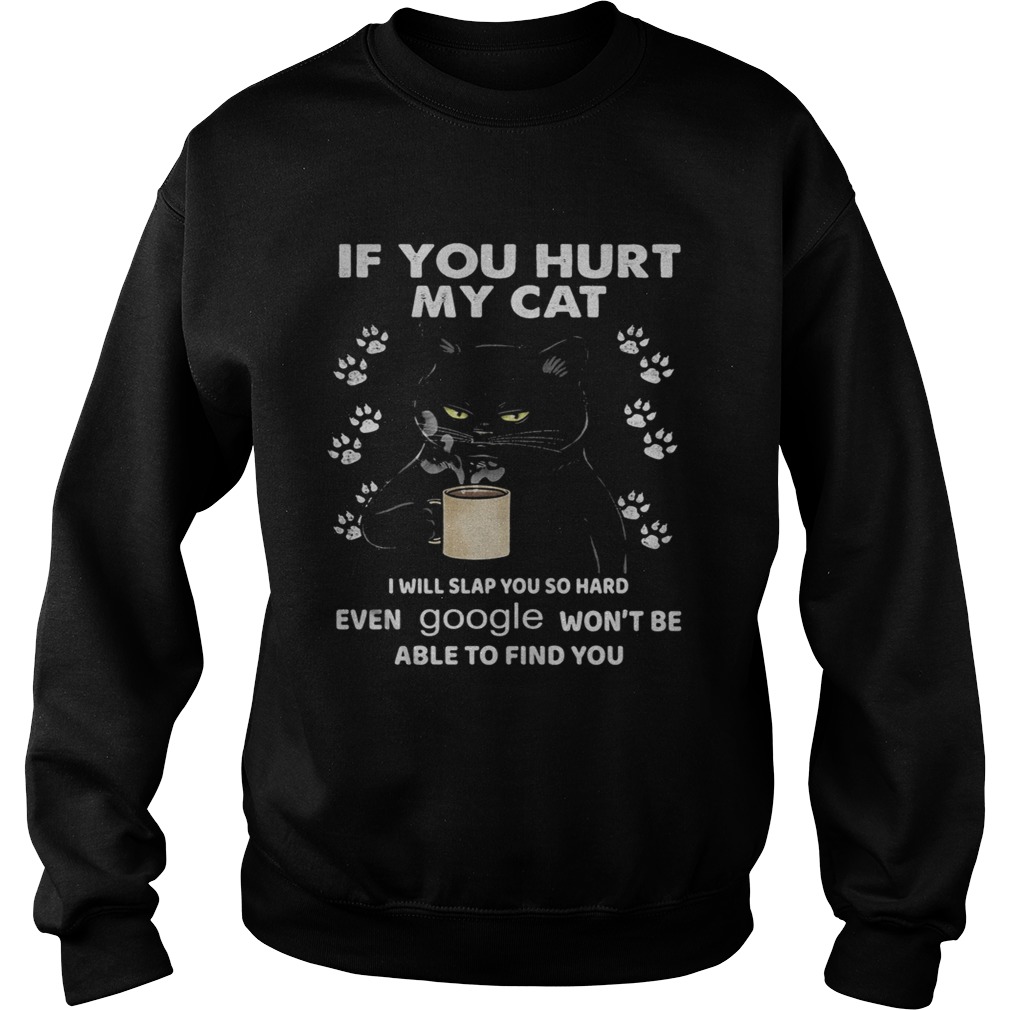 If You Hurt My Cat I Will Slap You So Hard Even Google Wont Be Able To Find You Sweatshirt