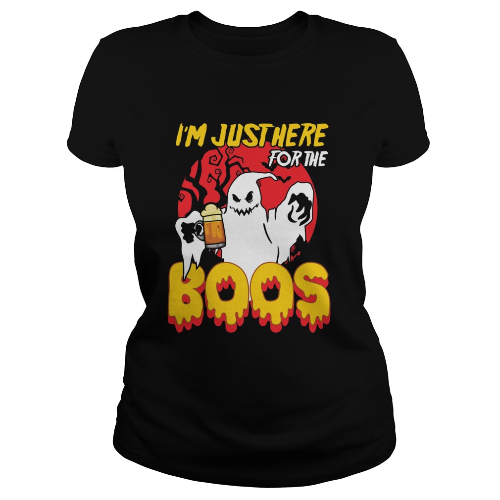 Im Just Here For The Boos Beer Halloween Classic Ladies
