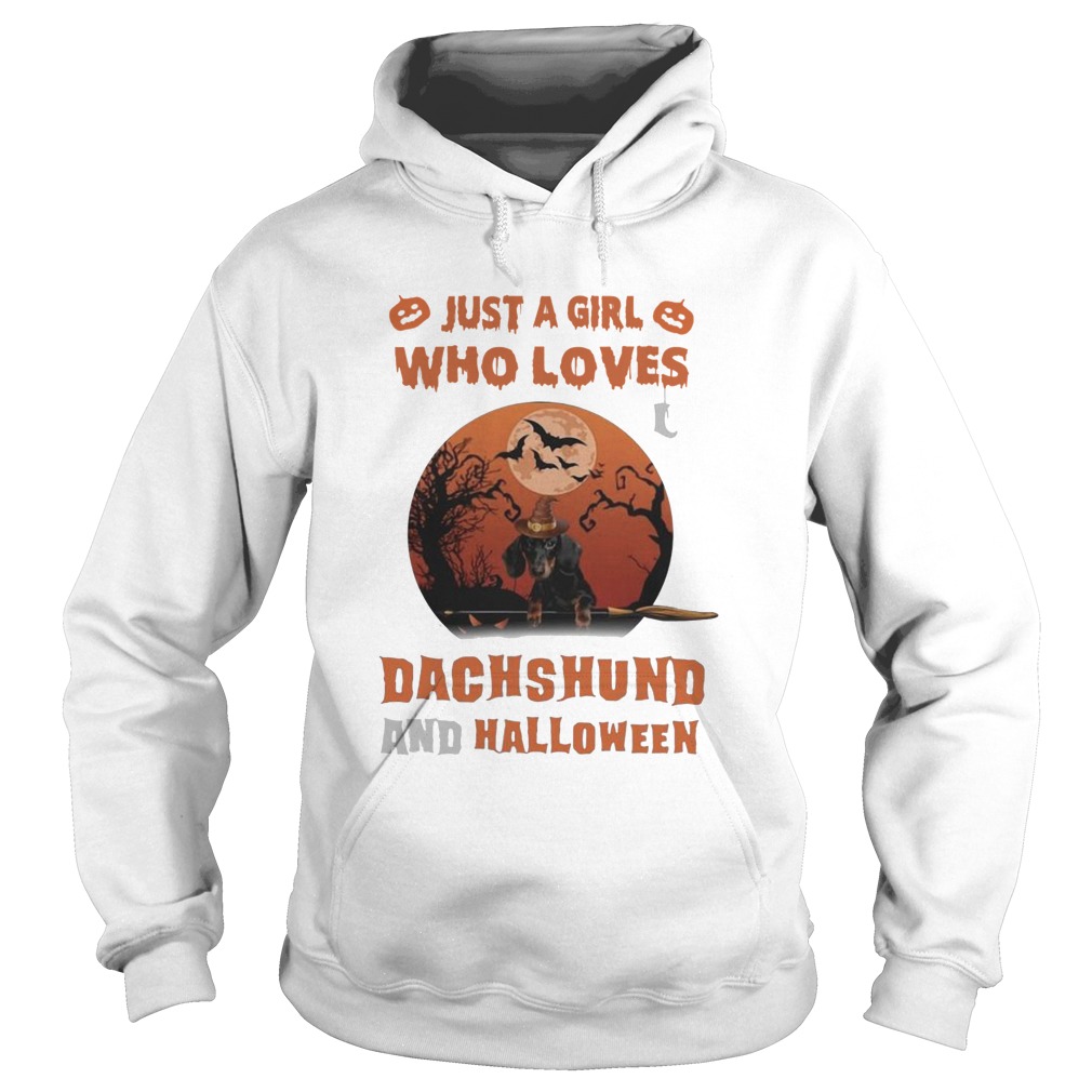 Just A Girl Who Loves Dachshund And Halloween Hoodie