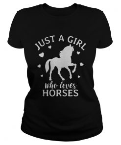 Just A Girl Who Loves Horses Cowgirl Horse Girl Riding Gift  Classic Ladies