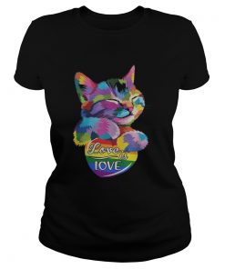 LGBT Cat Love Is Love  Classic Ladies