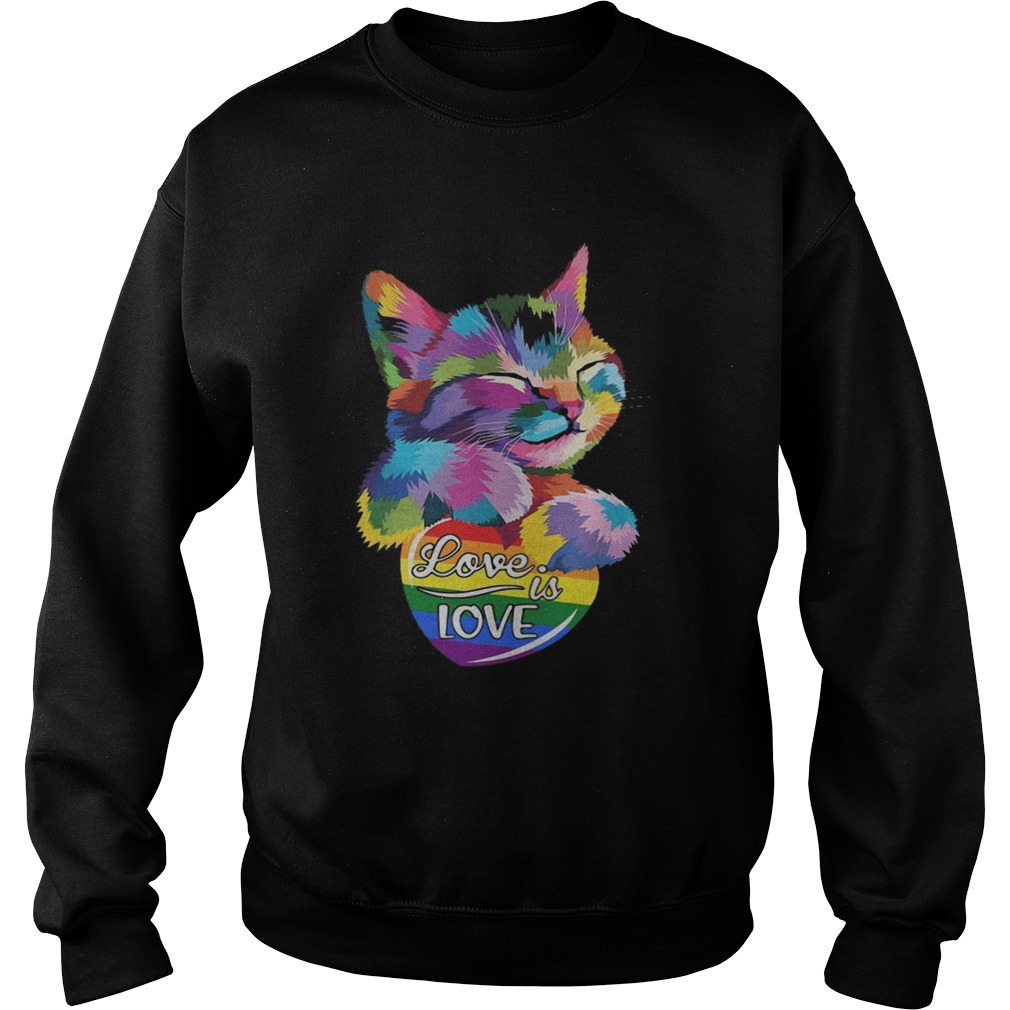 LGBT Cat Love Is Love Sweatshirt
