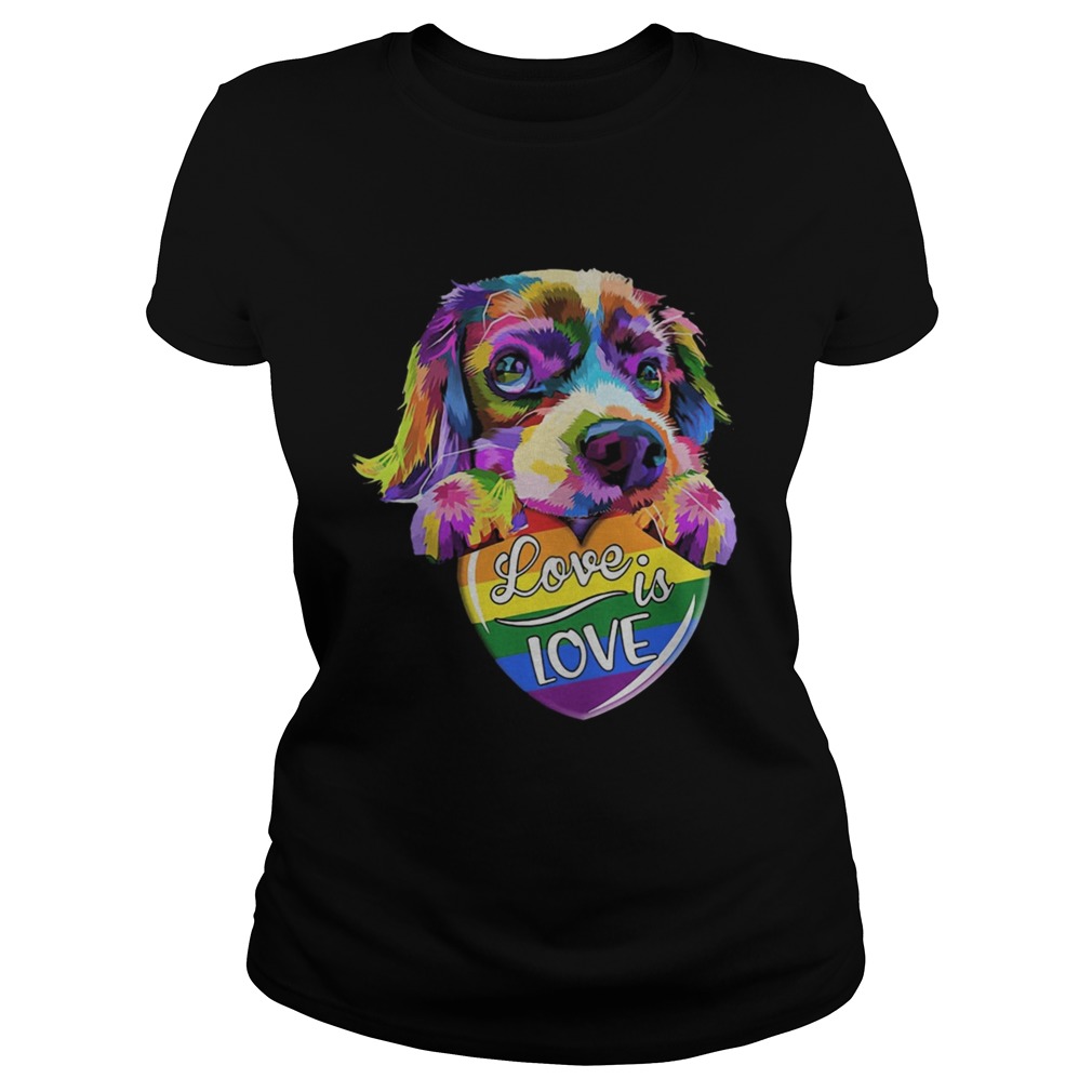 LGBT Dog love is love Classic Ladies