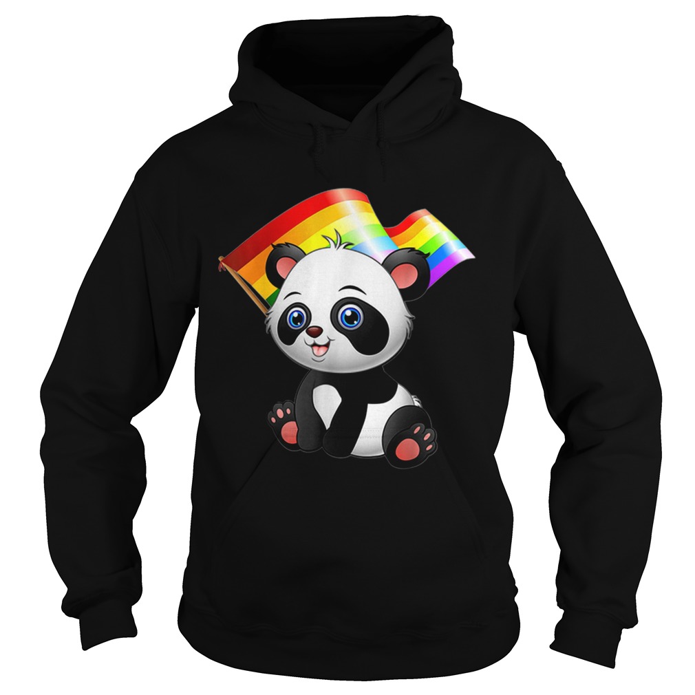 LGBT Flag T Cute Panda Bear Gay Lesbian Men Women Gift Hoodie