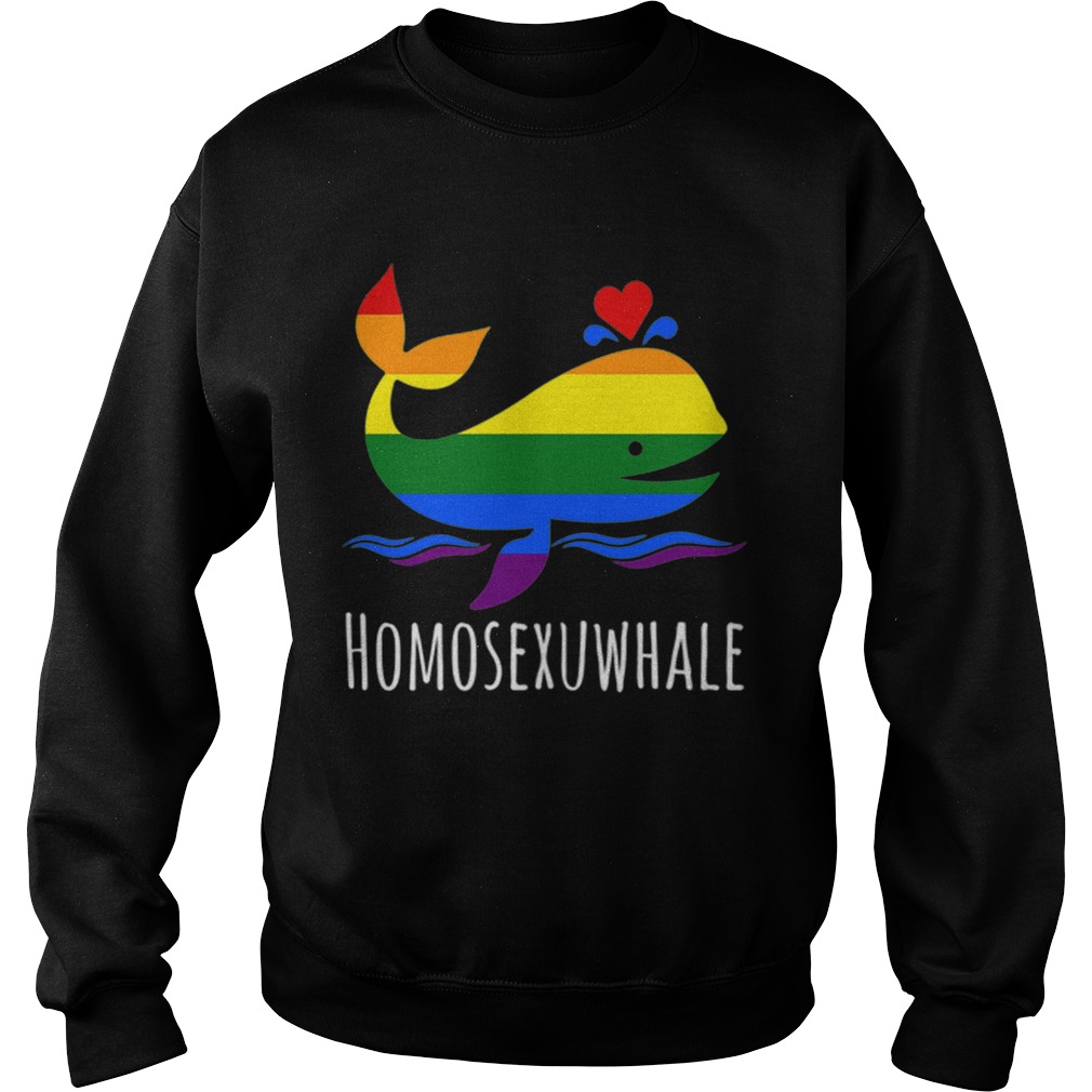 LGBT Gay Lesbian Homosexuwhale Pride Sweatshirt