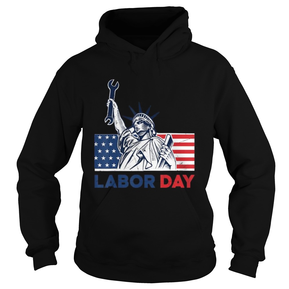 Labor Day American Flag Statue of Liberty Labor Day Hoodie