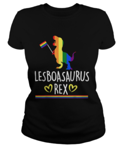 Lesboasaurus Rex Lesbian Dinosaur Pride LGBT Rainbow  Classic Ladies