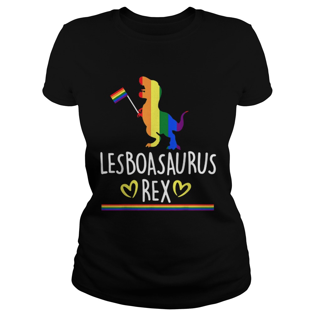 Lesboasaurus Rex Lesbian Dinosaur Pride LGBT Rainbow Classic Ladies
