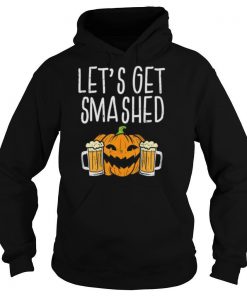 Lets Get Smashed Jack O Lantern Beer Halloween Drinking shirt