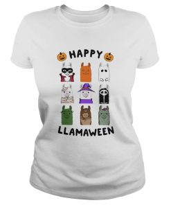 Llama Happy Llamaween Halloween  Classic Ladies