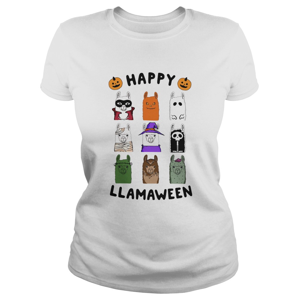 Llama Happy Llamaween Halloween Classic Ladies