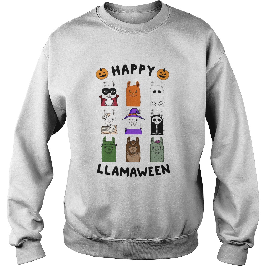 Llama Happy Llamaween Halloween Sweatshirt