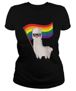 Llama Rainbow Flag Lgbtqia Gay Pride  Classic Ladies