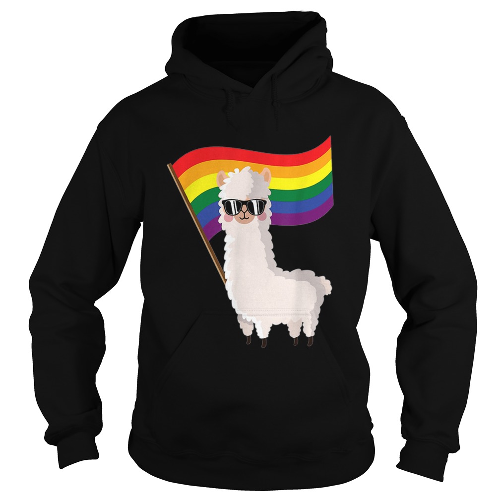 Llama Rainbow Flag Lgbtqia Gay Pride Hoodie