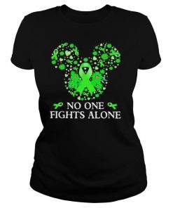 Mickey mouse no one fights alone flowers hearts shirt