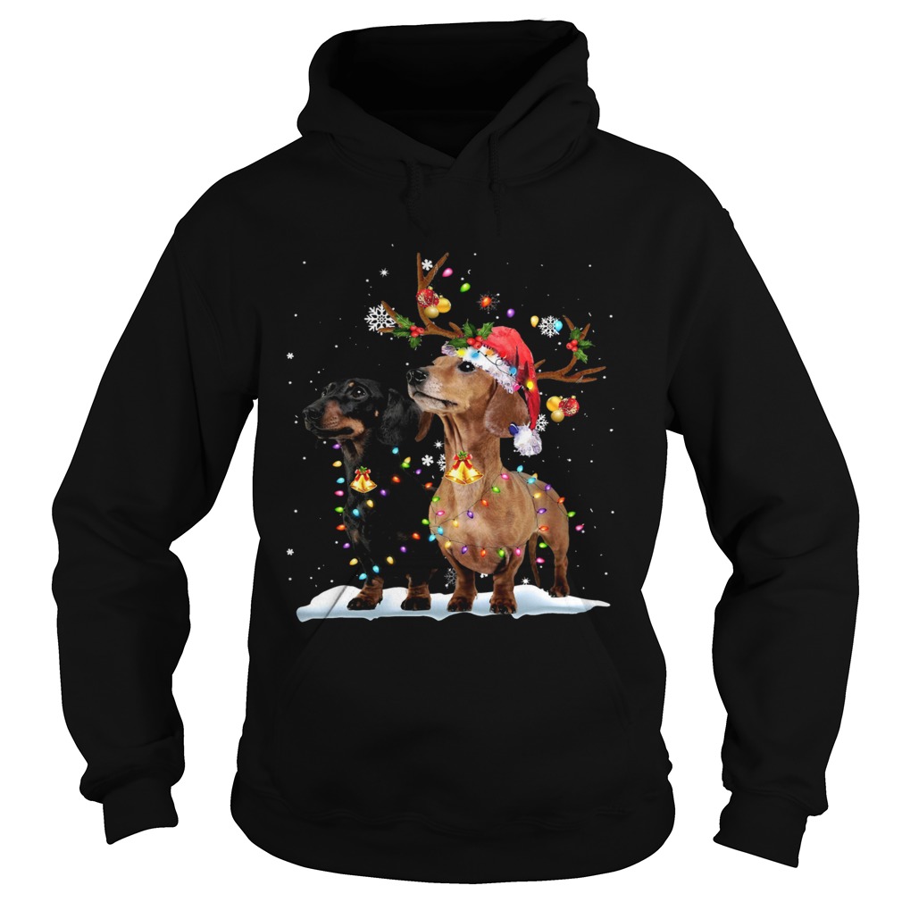 Nice Daschund Light Christas Hoodie