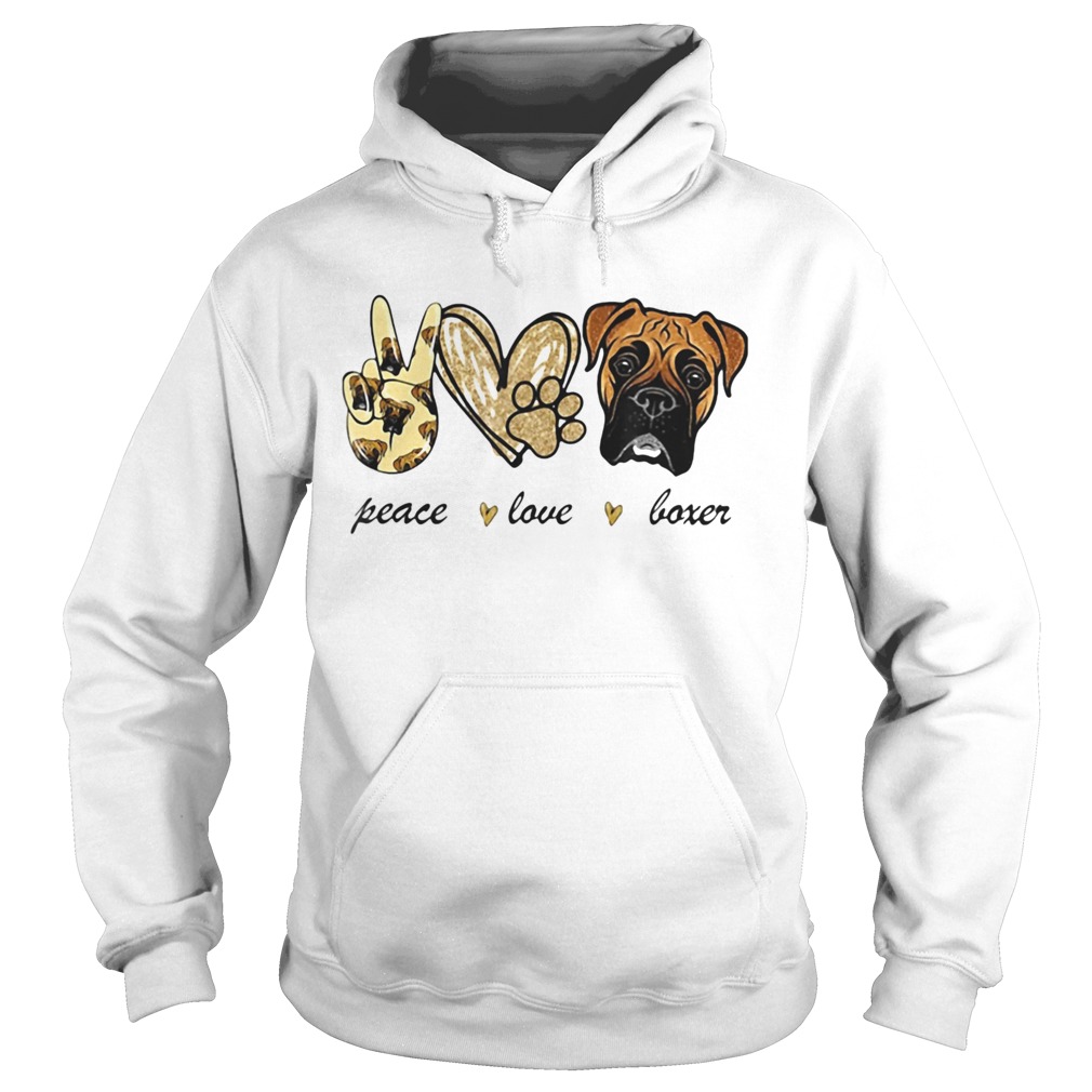 Peace Love Boxer Hoodie