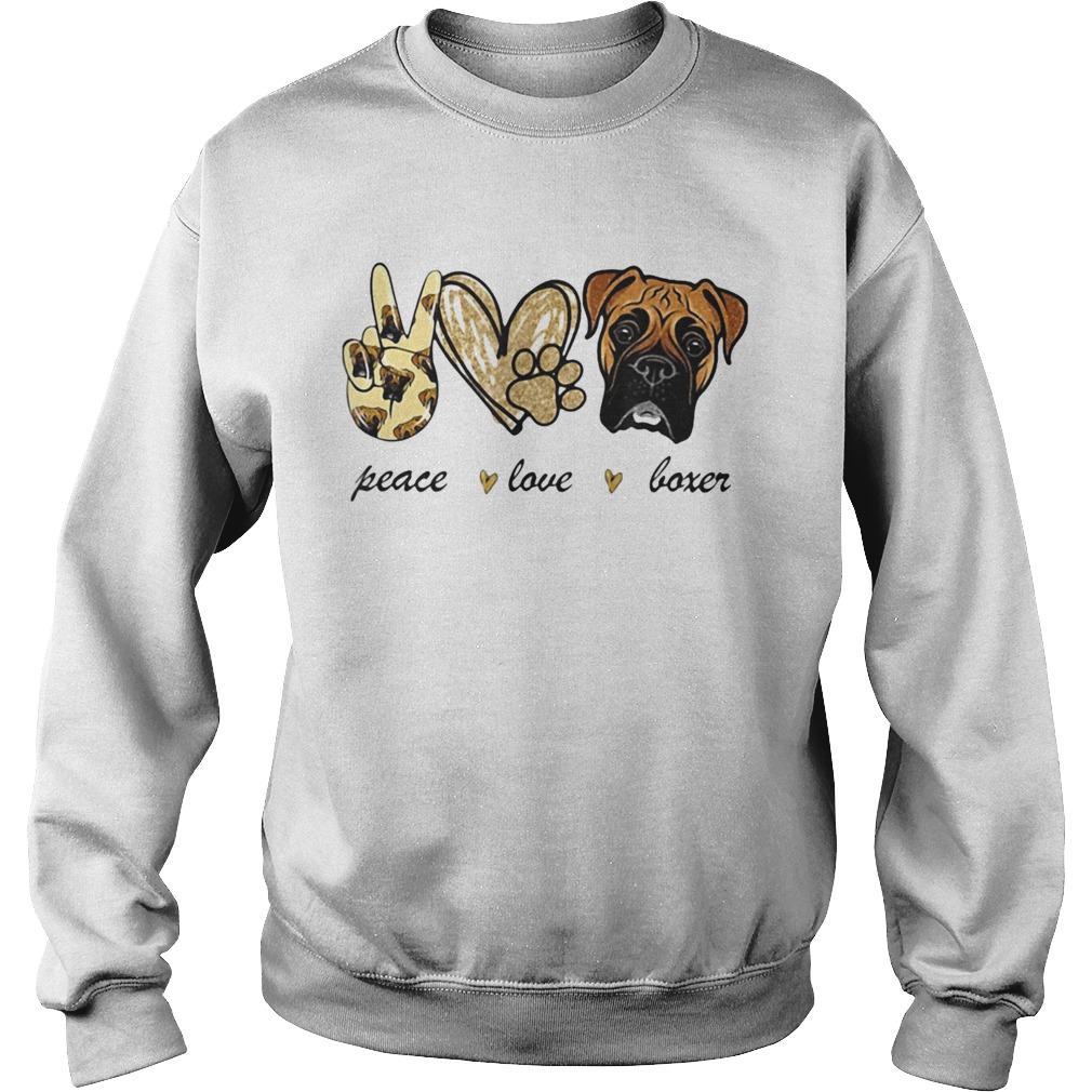 Peace Love Boxer Sweatshirt