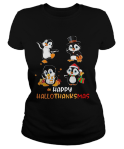Penguin Happy Hallothanksmas  Classic Ladies