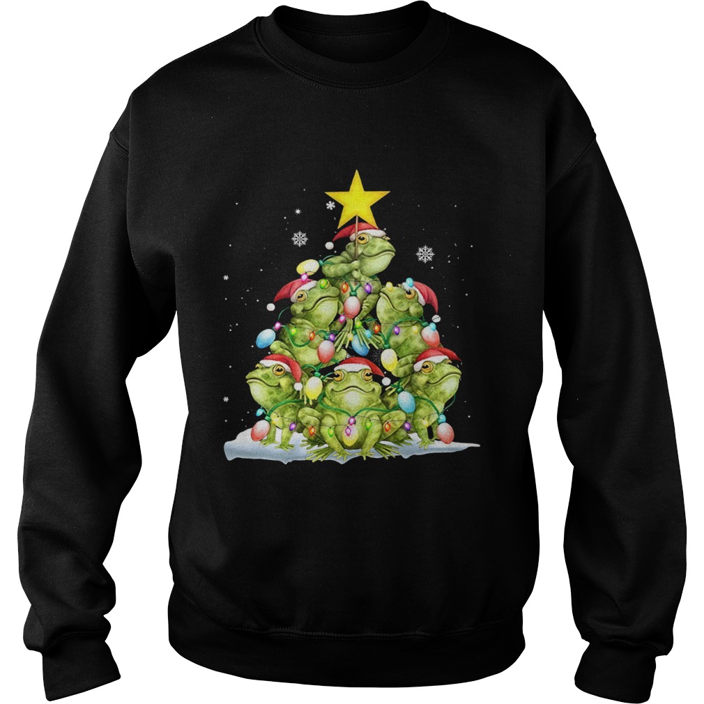 Pretty Frog Tree Christmas Sweatshirt