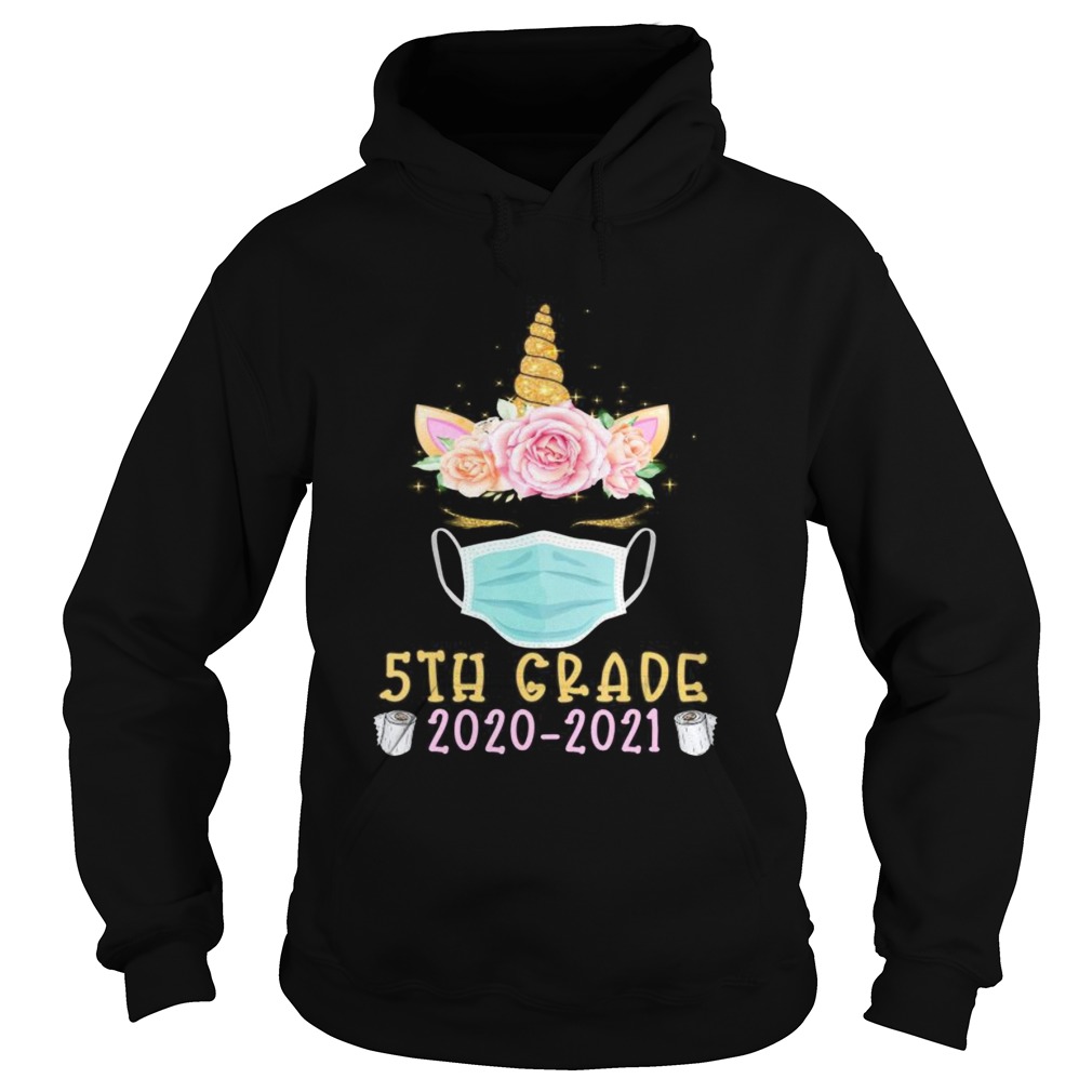 Quarantine Unicorn Fifth Grade 2020 School Social Distance Hoodie