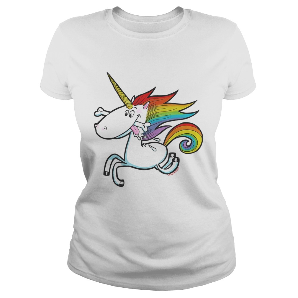 Rainbow Unicorn with Dog Bone Classic Ladies