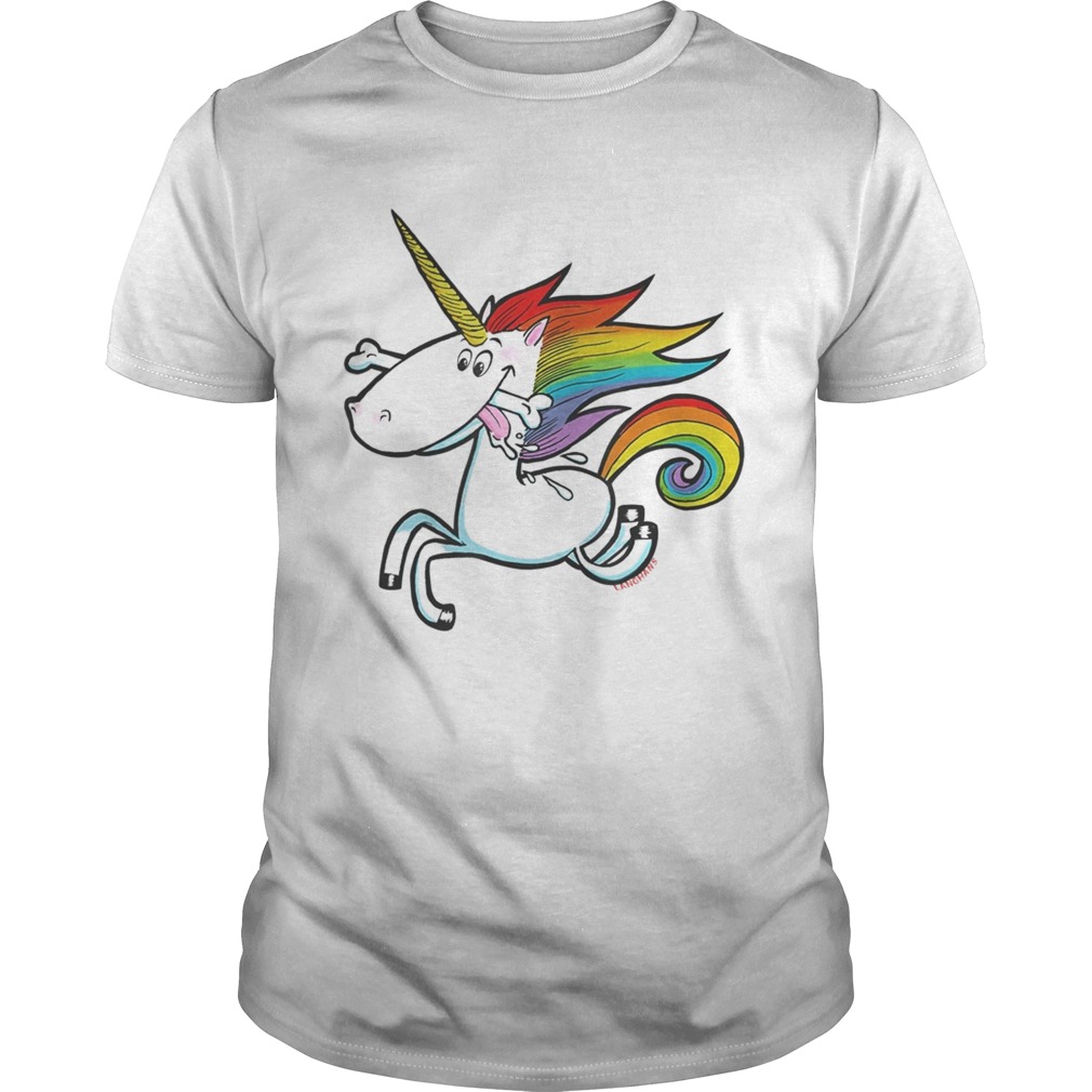 Rainbow Unicorn with Dog Bone shirt