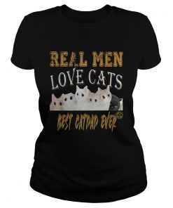 Real men love cats best catdad ever fathers day  Classic Ladies