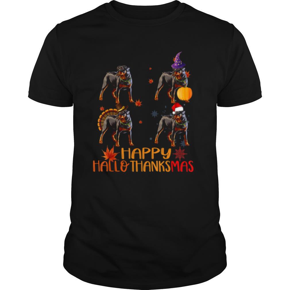 Rottweiler Happy Hallothanksmas shirt