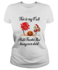 Santa Turkey Pumpkin This Is My Fall Hallothanksmas Hangover  Classic Ladies