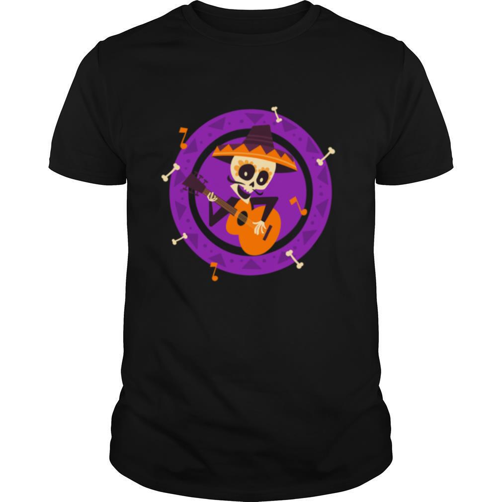 Skeleton Man Play Guitar Day Of The Dead shirt