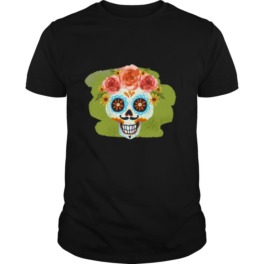Skull Day Of The Dead In Mexican shirt