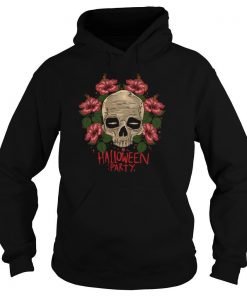 Skull Hibiscus Flower Halloween Party shirt