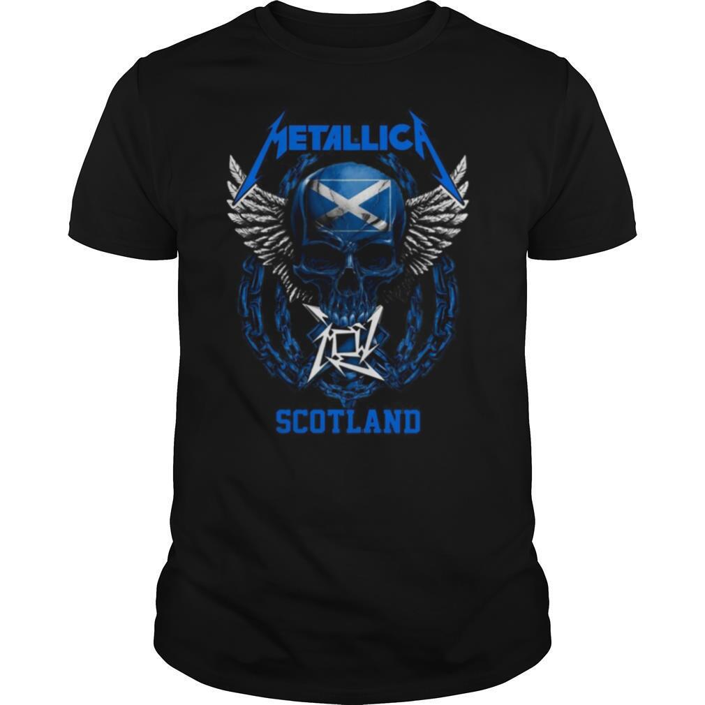 Skull Metallica Scotland Flag shirt