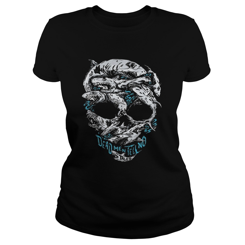 Skull sharks dead men tell no tales Classic Ladies