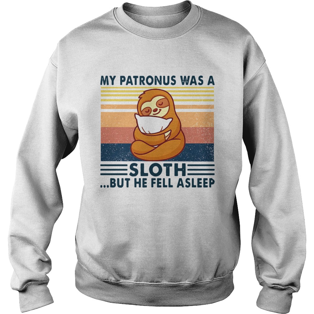 Sloth My Patronus Was A Sloth But He Fell Asleep Vintage Sweatshirt