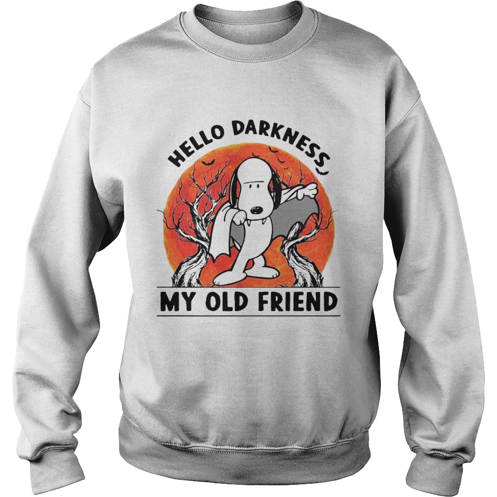 Snoopy Dracula Hello Darkness My Old Friends Sweatshirt