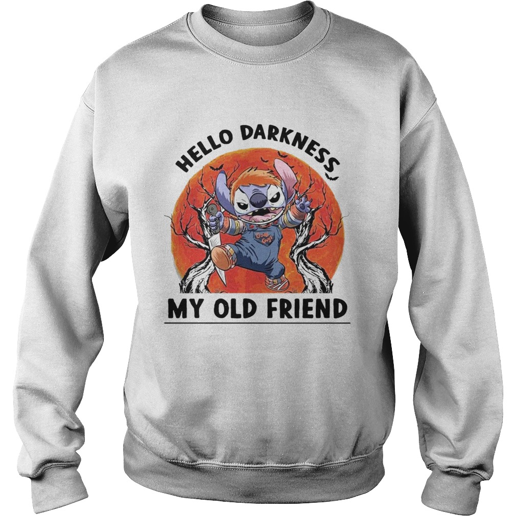 Stitch Chucky Hello Darkness My Old Friend Sweatshirt