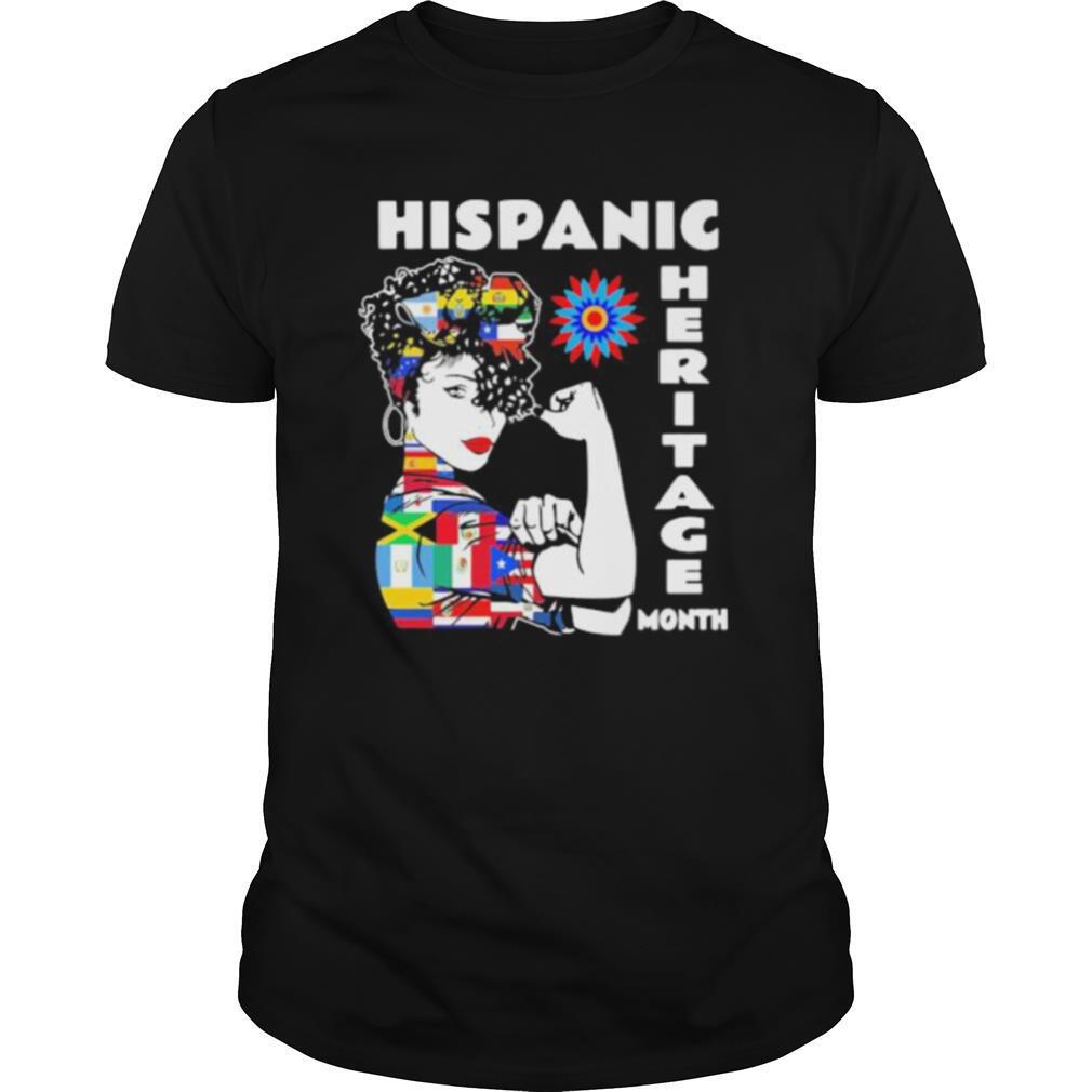 Strong Woman Flags Hispanic Heritage Month shirt