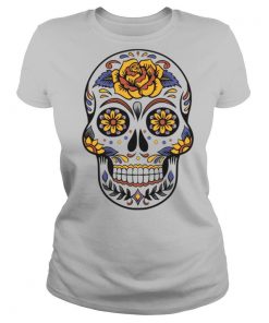 Sugar Skull Flower Day Of Dead Dia De Los Muertos shirt